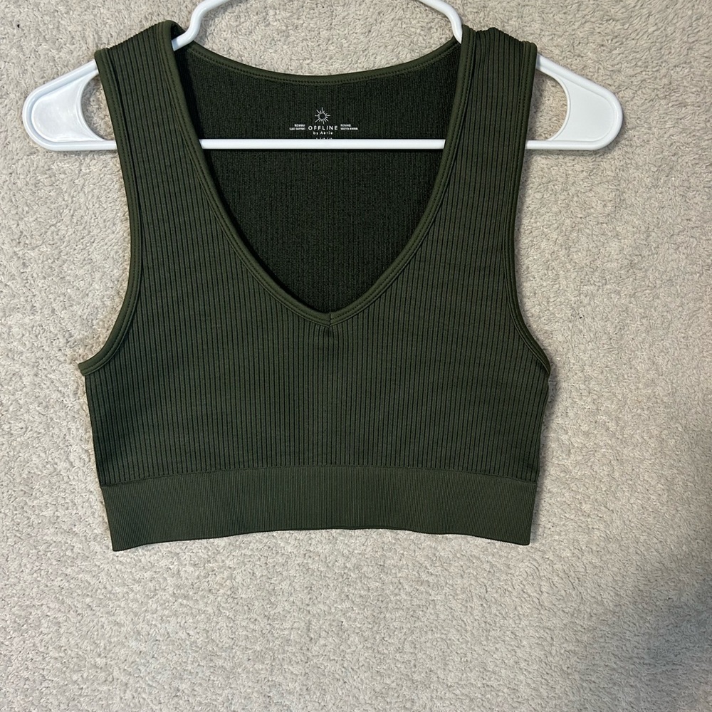 Aerie  OFFLINE Seamless Voop Longline Sports Bra Size Large. Casual Athleisure